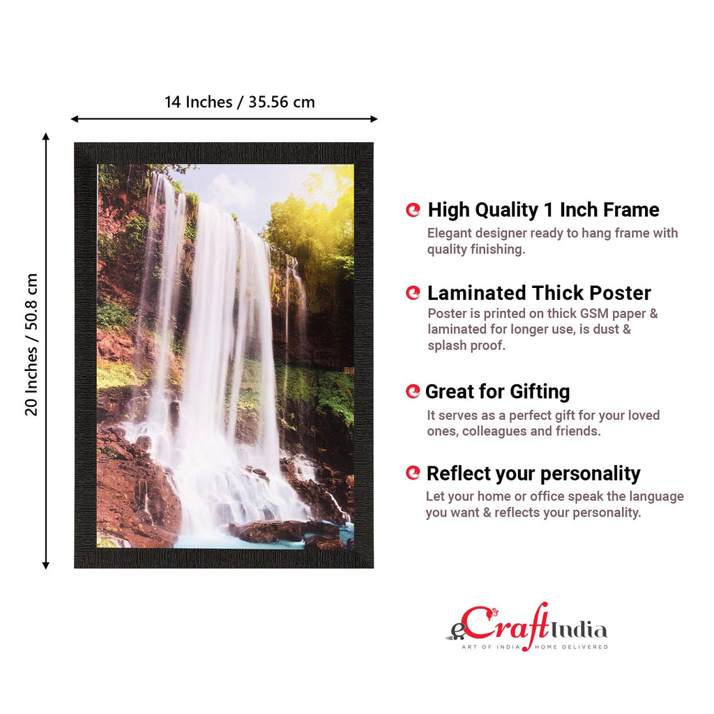 Waterfall View Matt Textured UV Art Painting Kafalo