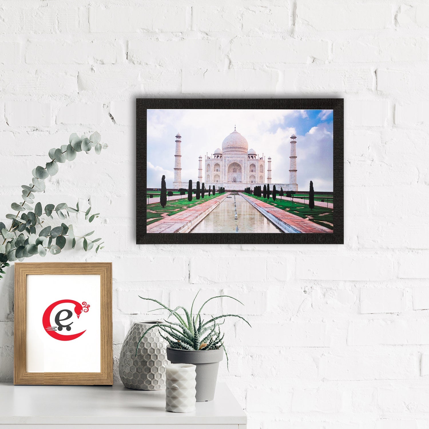 Taj Mahal Matt Textured UV Art Painting Kafalo