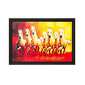 Running Lucky Horses Matt Textured UV Art Painting Kafalo