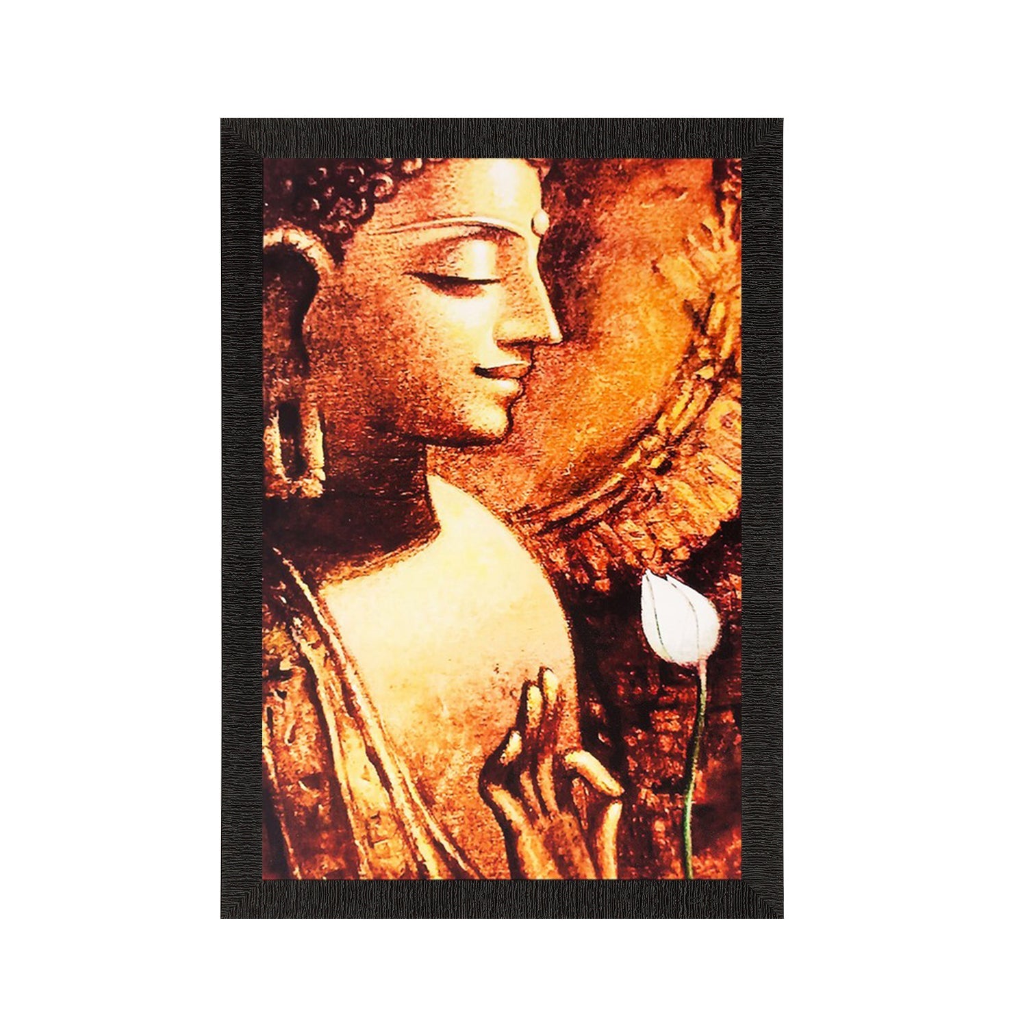 Lord Buddha Painting Digital Printed Religious Wall Art Kafalo