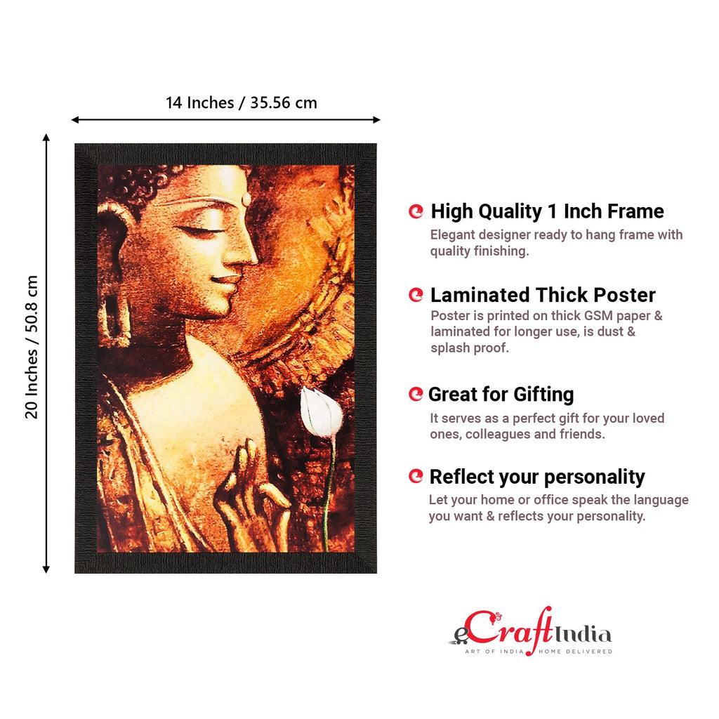 Lord Buddha Painting Digital Printed Religious Wall Art Kafalo