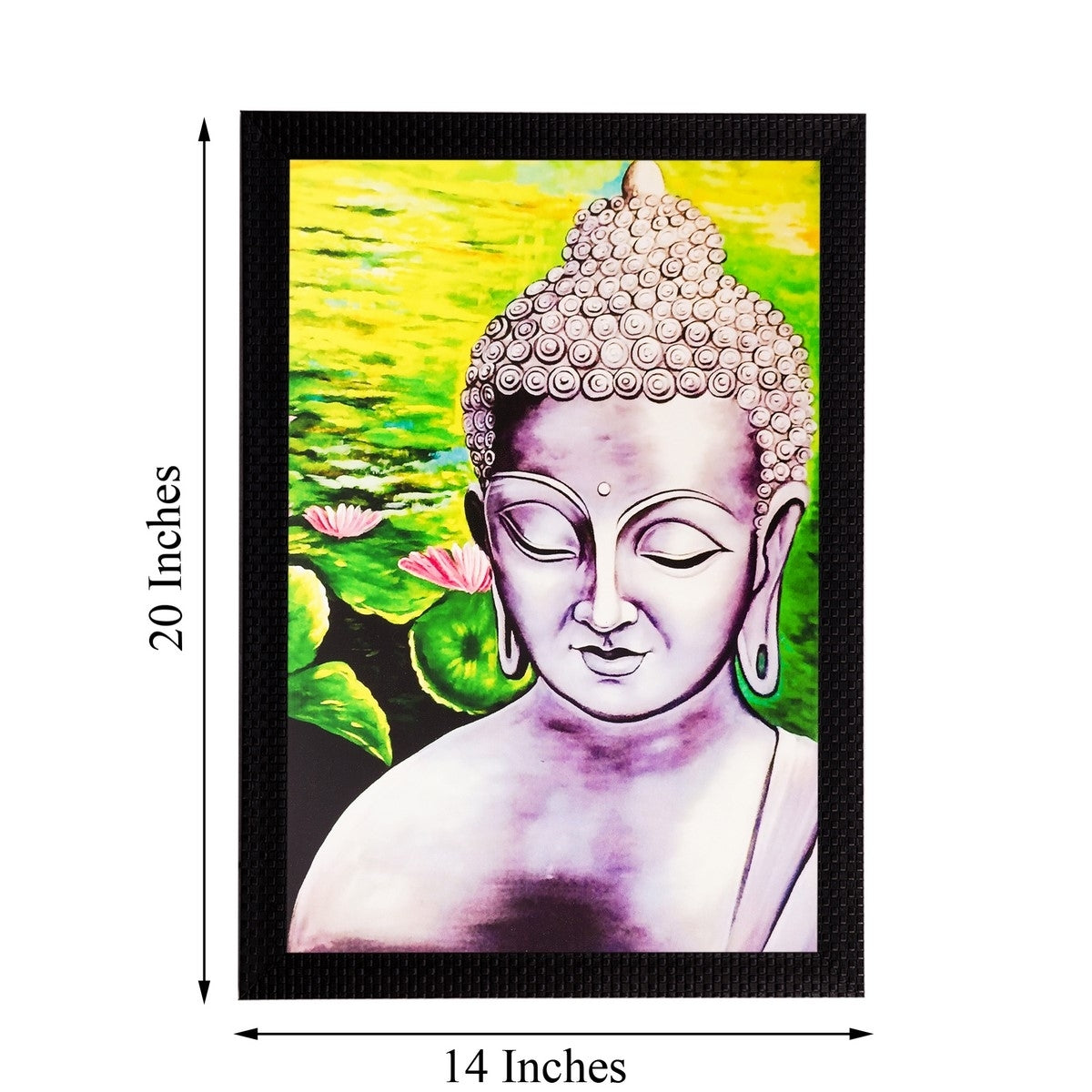 Lord Buddha Matt Textured UV Art Painting Kafalo