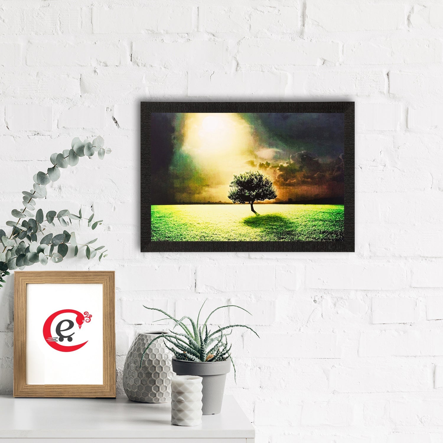 Garden View in Sunlight Matt Textured UV Art Painting Kafalo