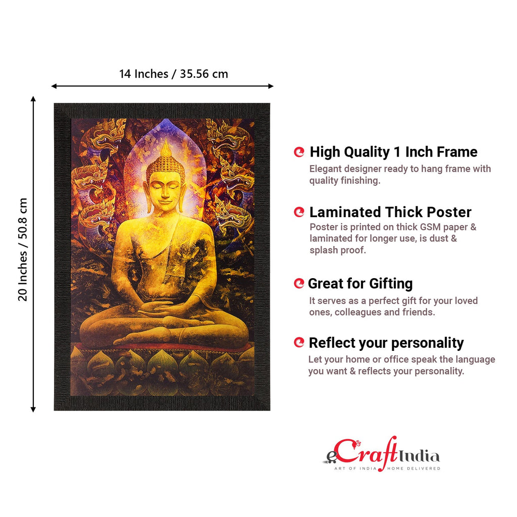 Lord Buddha Painting Digital Printed Religious Wall Art Kafalo