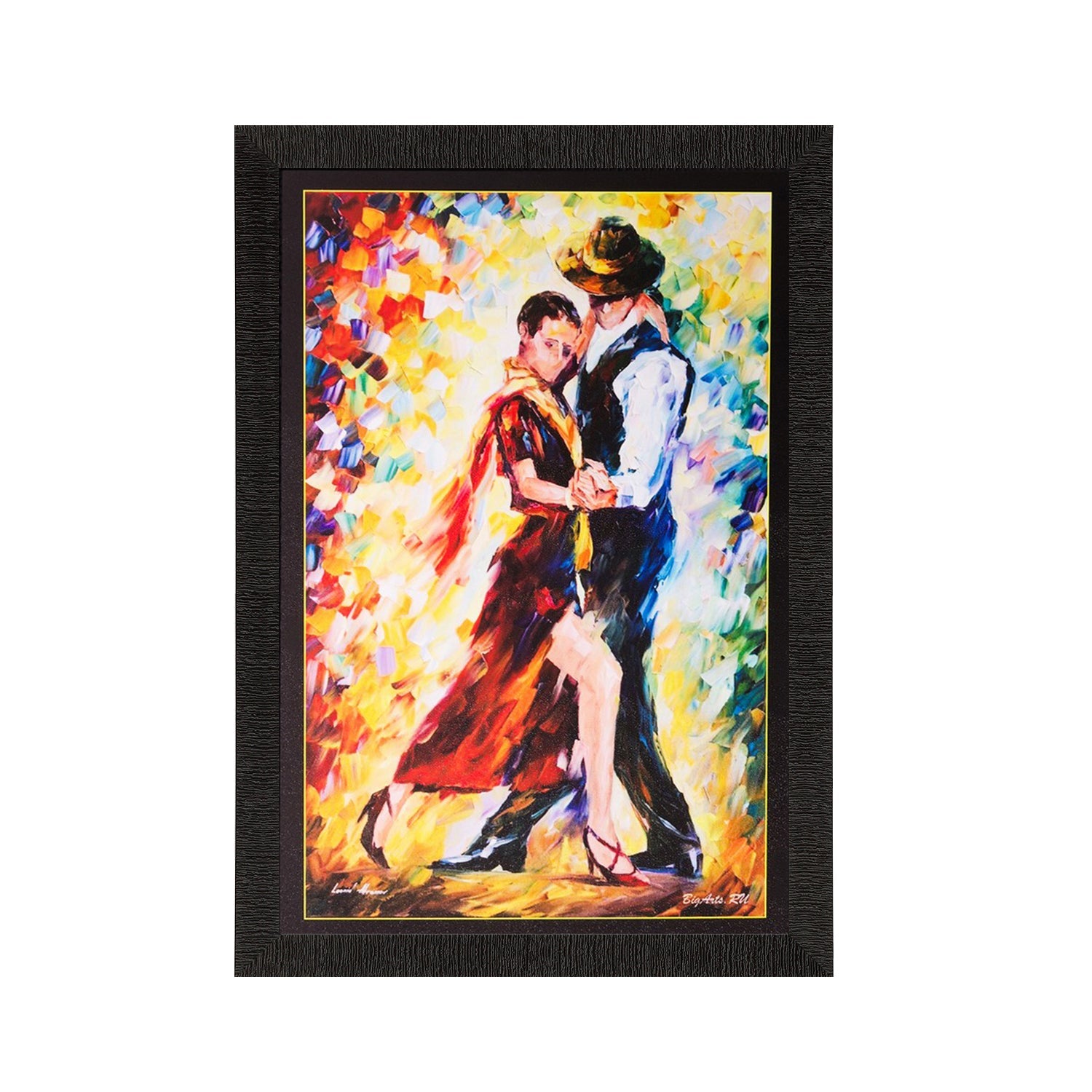 Dancing Couple Matt Textured UV Art Painting Kafalo