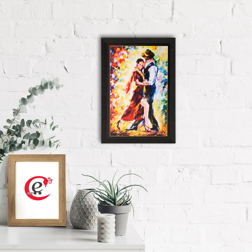 Dancing Couple Matt Textured UV Art Painting Kafalo