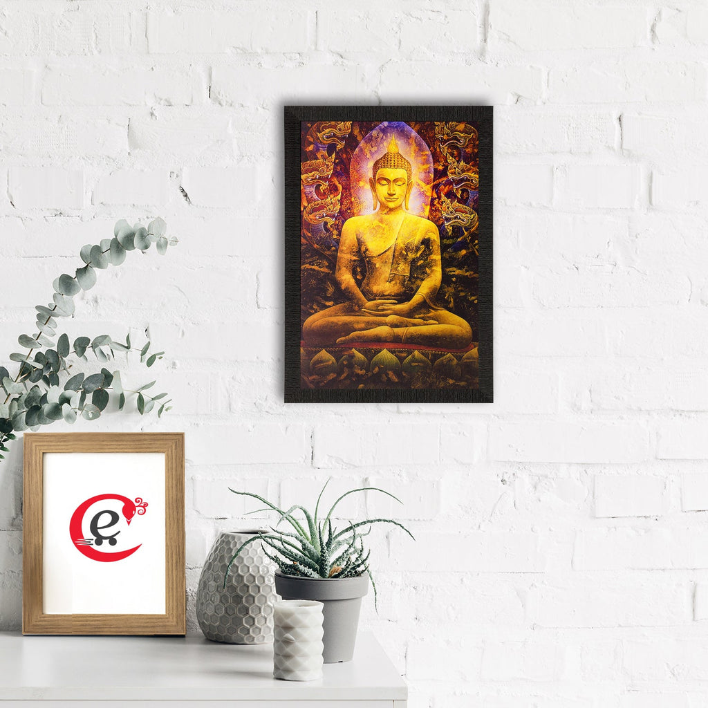 Lord Buddha Painting Digital Printed Religious Wall Art Kafalo