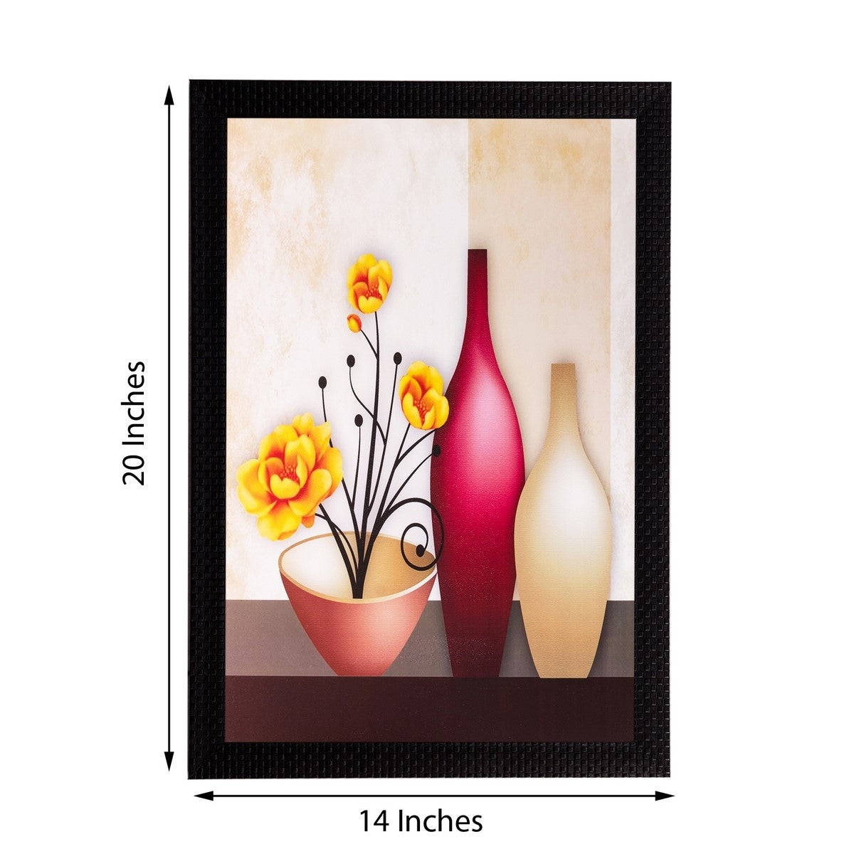 Vases and Flowers Matt Textured UV Art Painting Kafalo