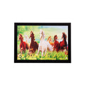 Running Lucky Horses Matt Textured UV Art Painting Kafalo