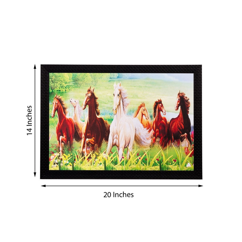 Running Lucky Horses Matt Textured UV Art Painting Kafalo