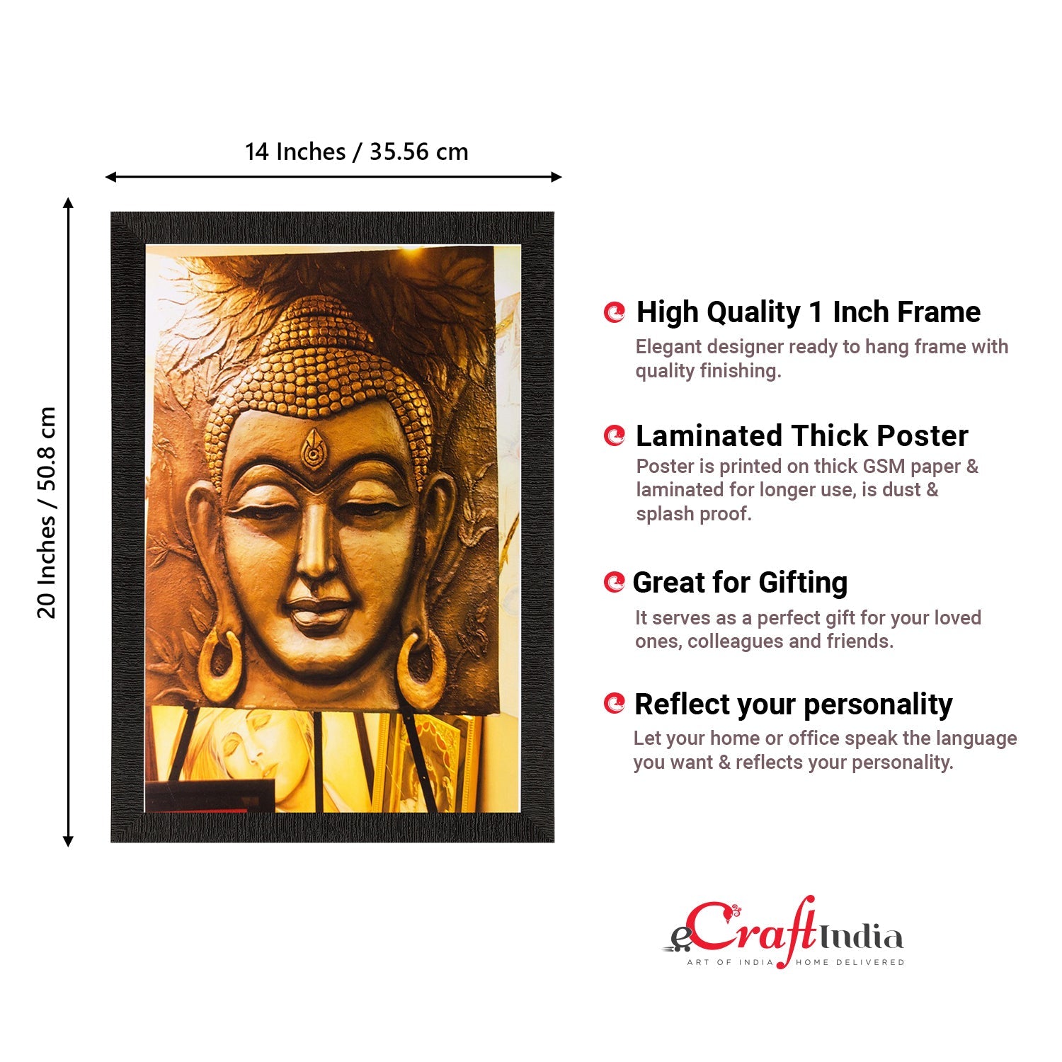 Lord Buddha Painting Digital Printed Religious Wall Art Kafalo