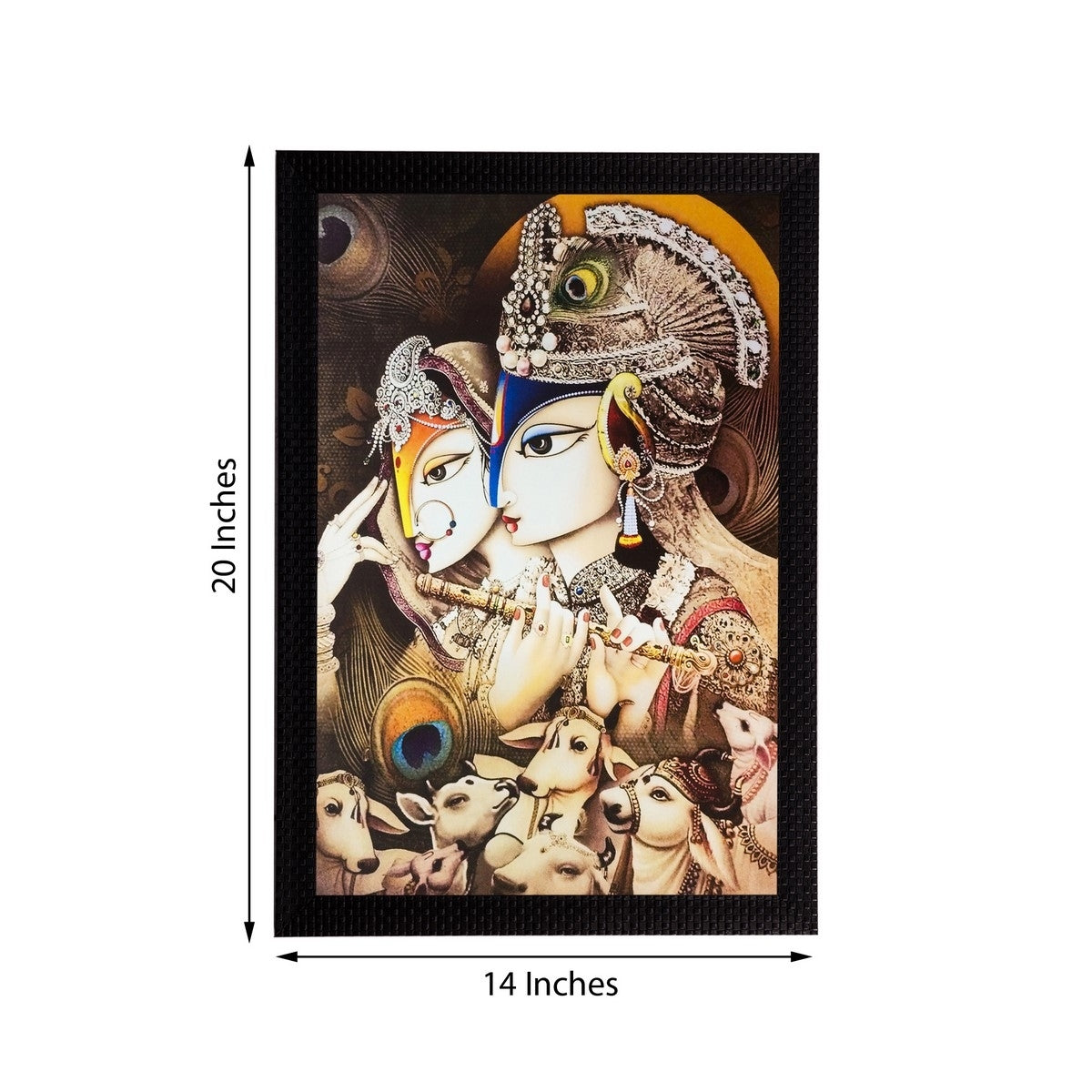 Radha Krishna Matt Textured UV Art Painting Kafalo