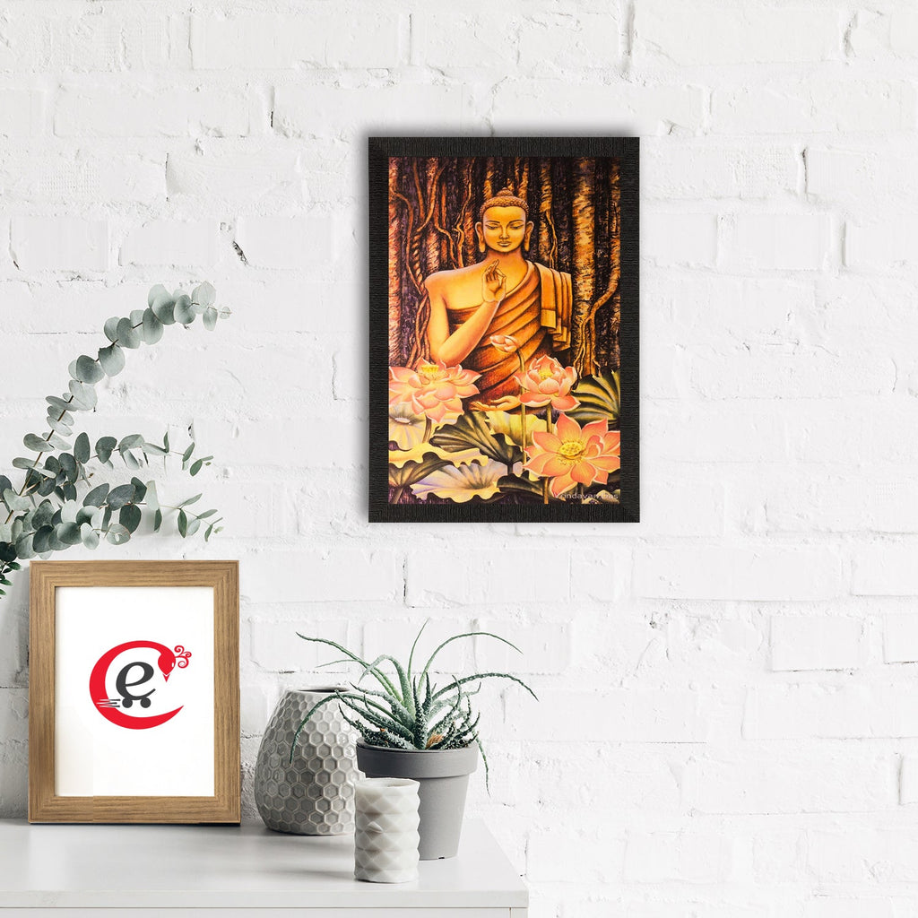 Blessing Buddha Painting Digital Printed Religious Wall Art Kafalo
