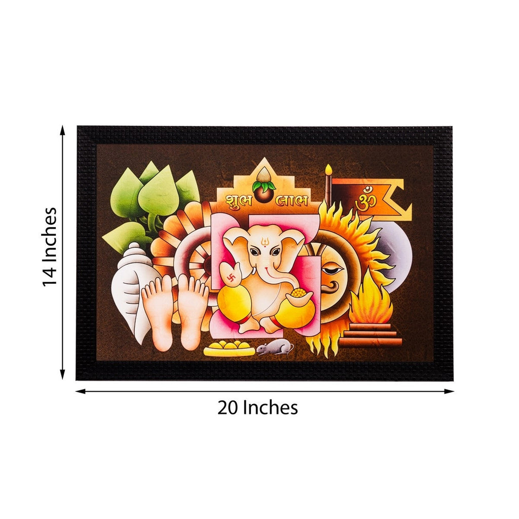 Lord Ganesha Matt Textured UV Art Painting Kafalo