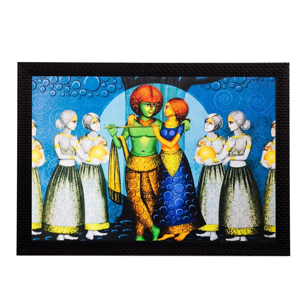 Radha Krishna Matt Textured UV Art Painting Kafalo