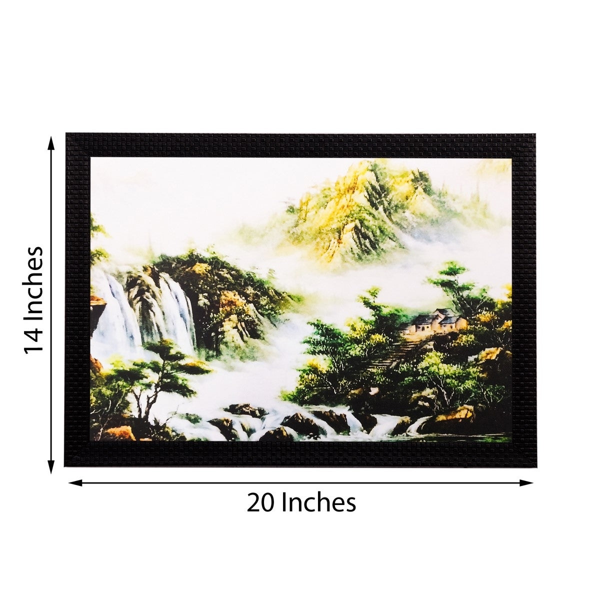 Waterfall View Matt Textured UV Art Painting Kafalo