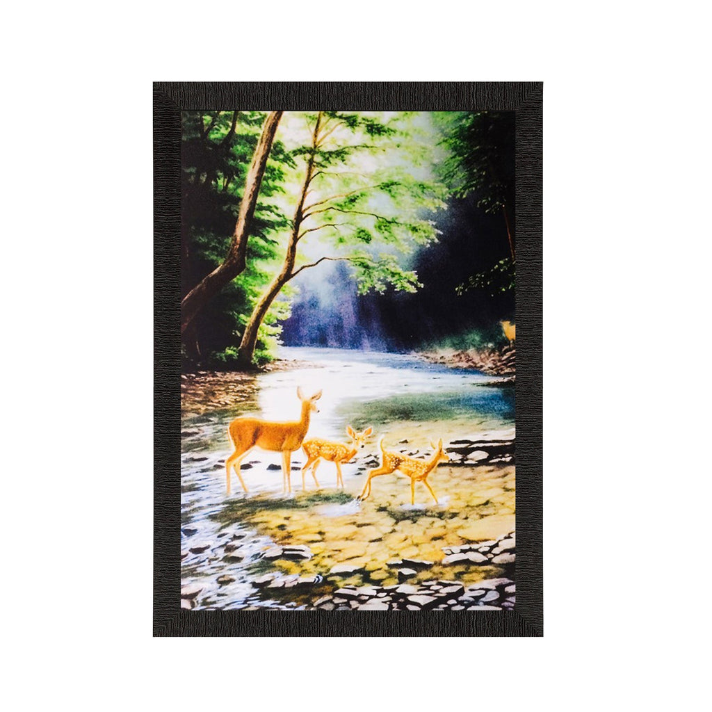 Colorful Animals in Water Matt Textured UV Art Painting Kafalo
