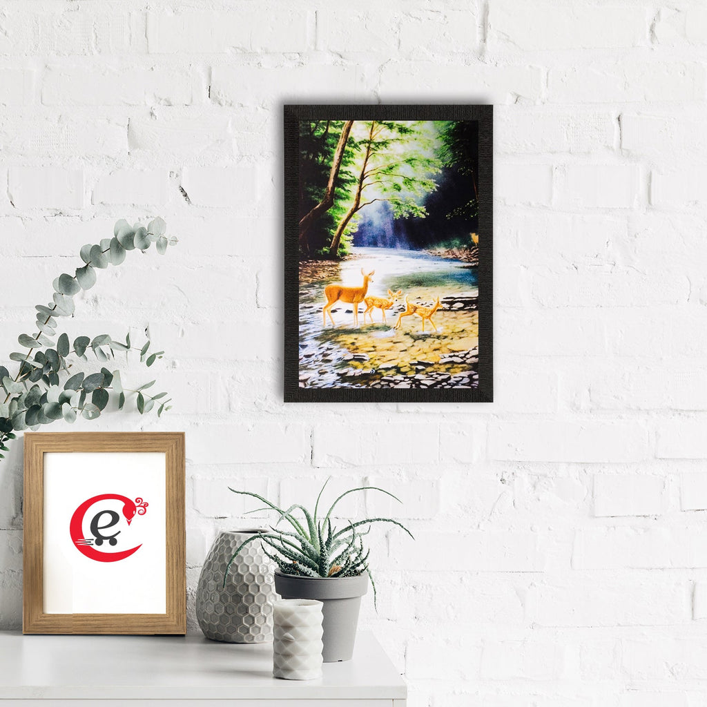 Colorful Animals in Water Matt Textured UV Art Painting Kafalo