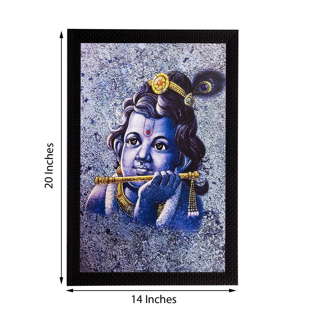 Laddu Gopal Matt Textured UV Art Painting Kafalo