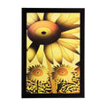 Golden Floral Matt Textured UV Art Painting Kafalo