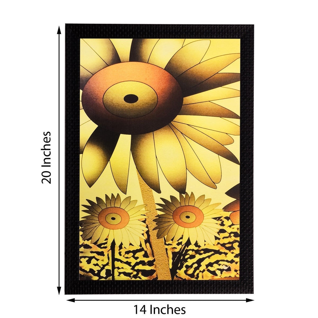 Golden Floral Matt Textured UV Art Painting Kafalo