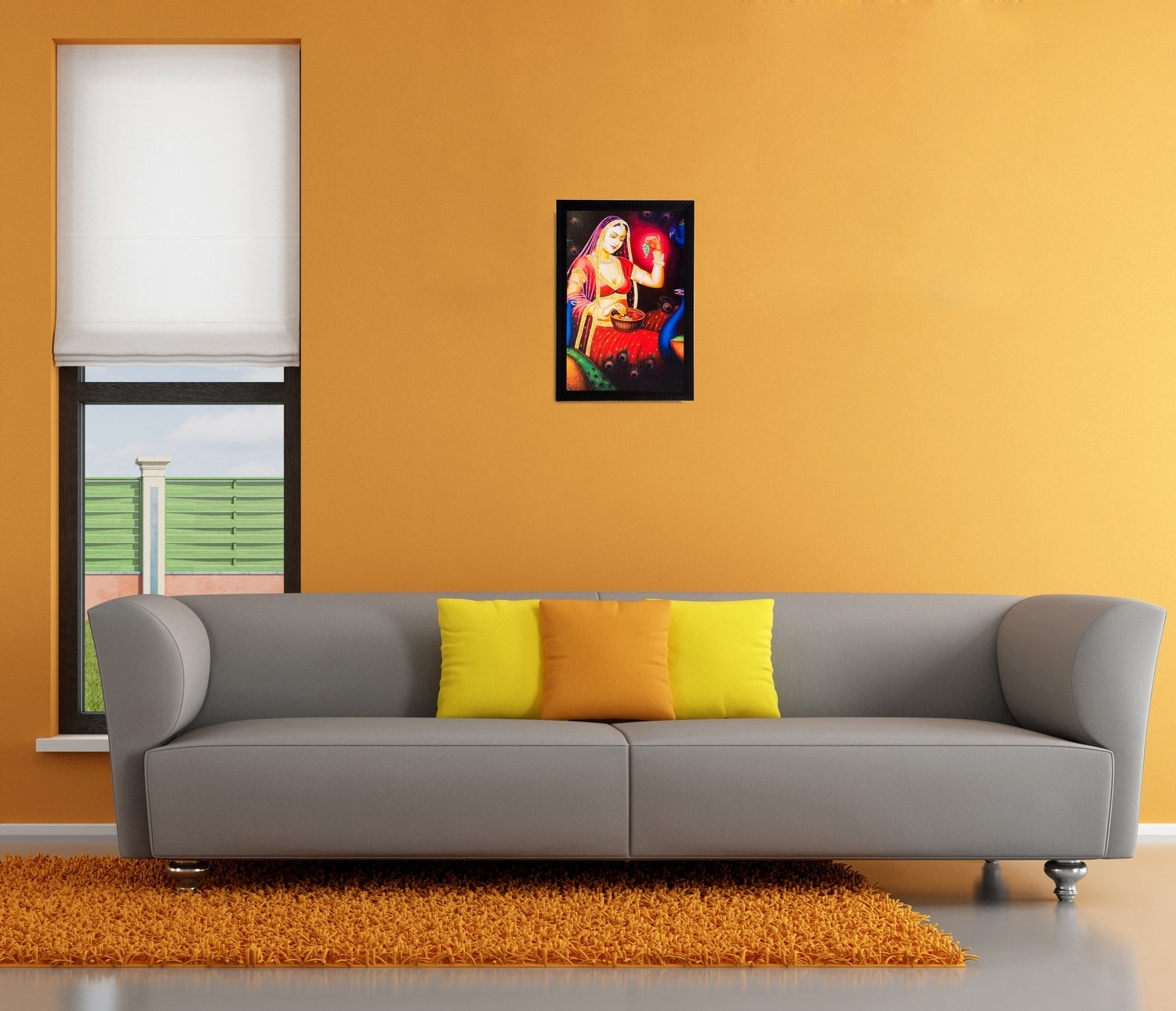 Beautiful Lady Matt Textured UV Art Painting Kafalo