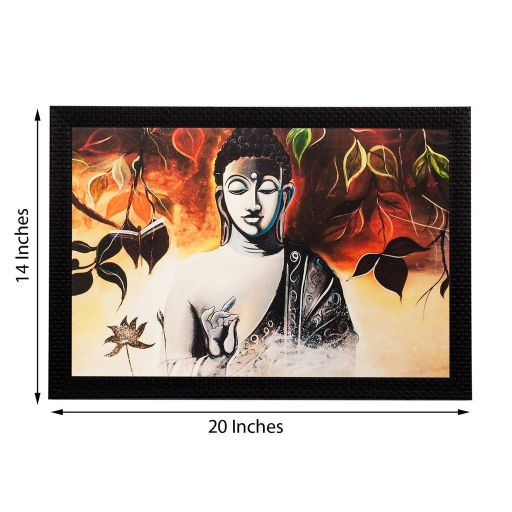 Meditating Buddha Matt Textured UV Art Painting Kafalo