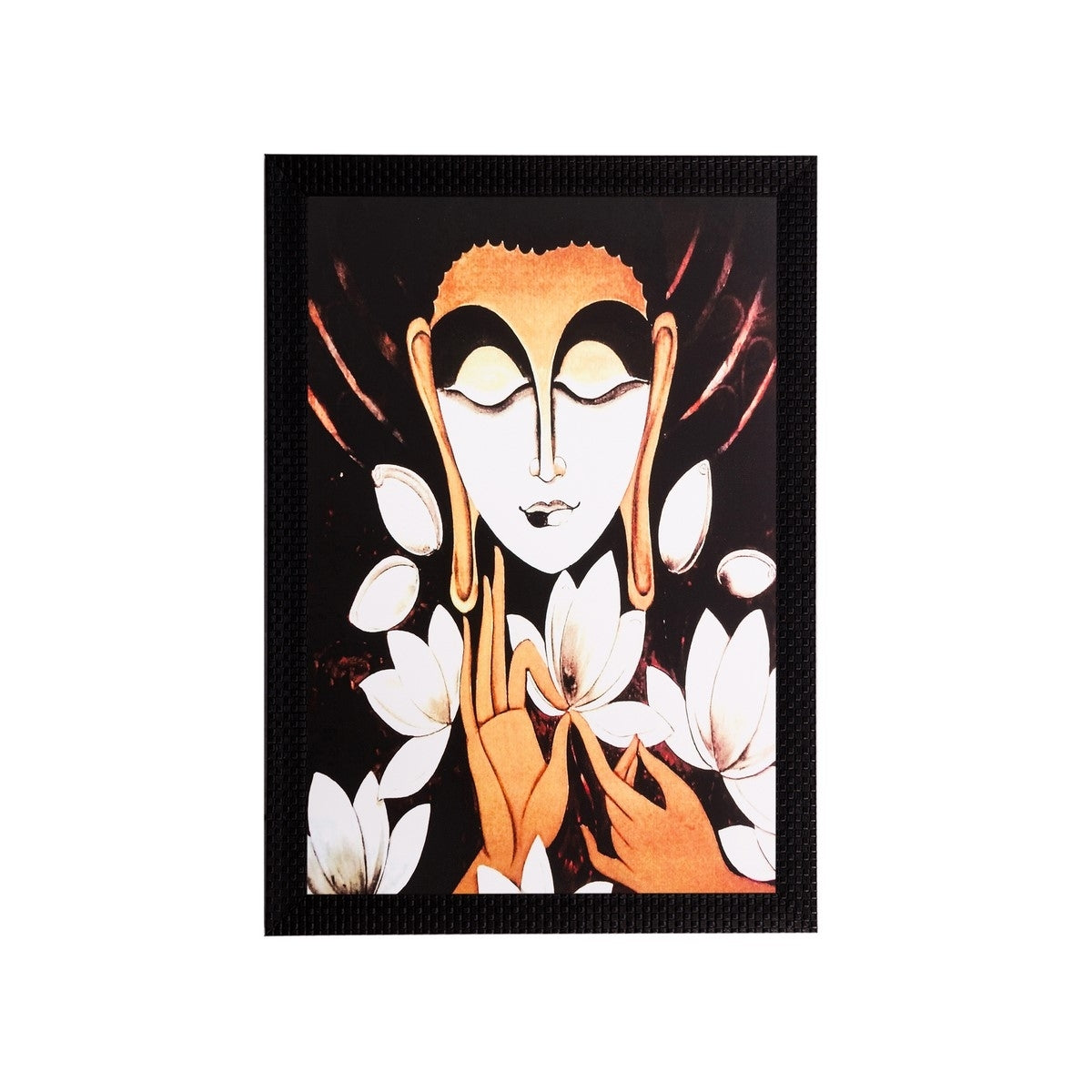 Lord Buddha Matt Textured UV Art Painting Kafalo