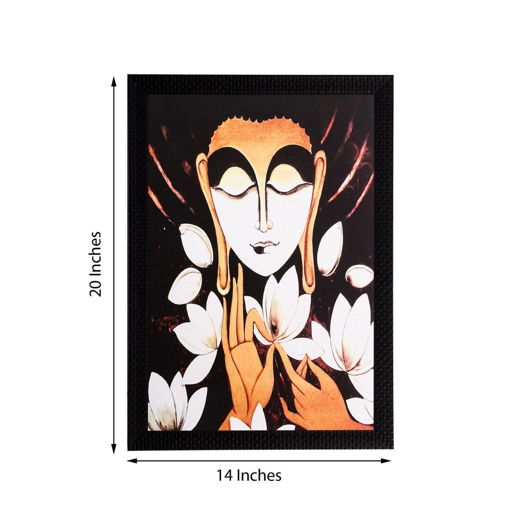 Lord Buddha Matt Textured UV Art Painting Kafalo