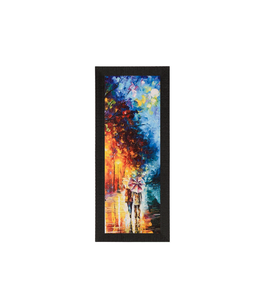 Couple under Umbrella Matt Texture UV Art Painting Kafalo
