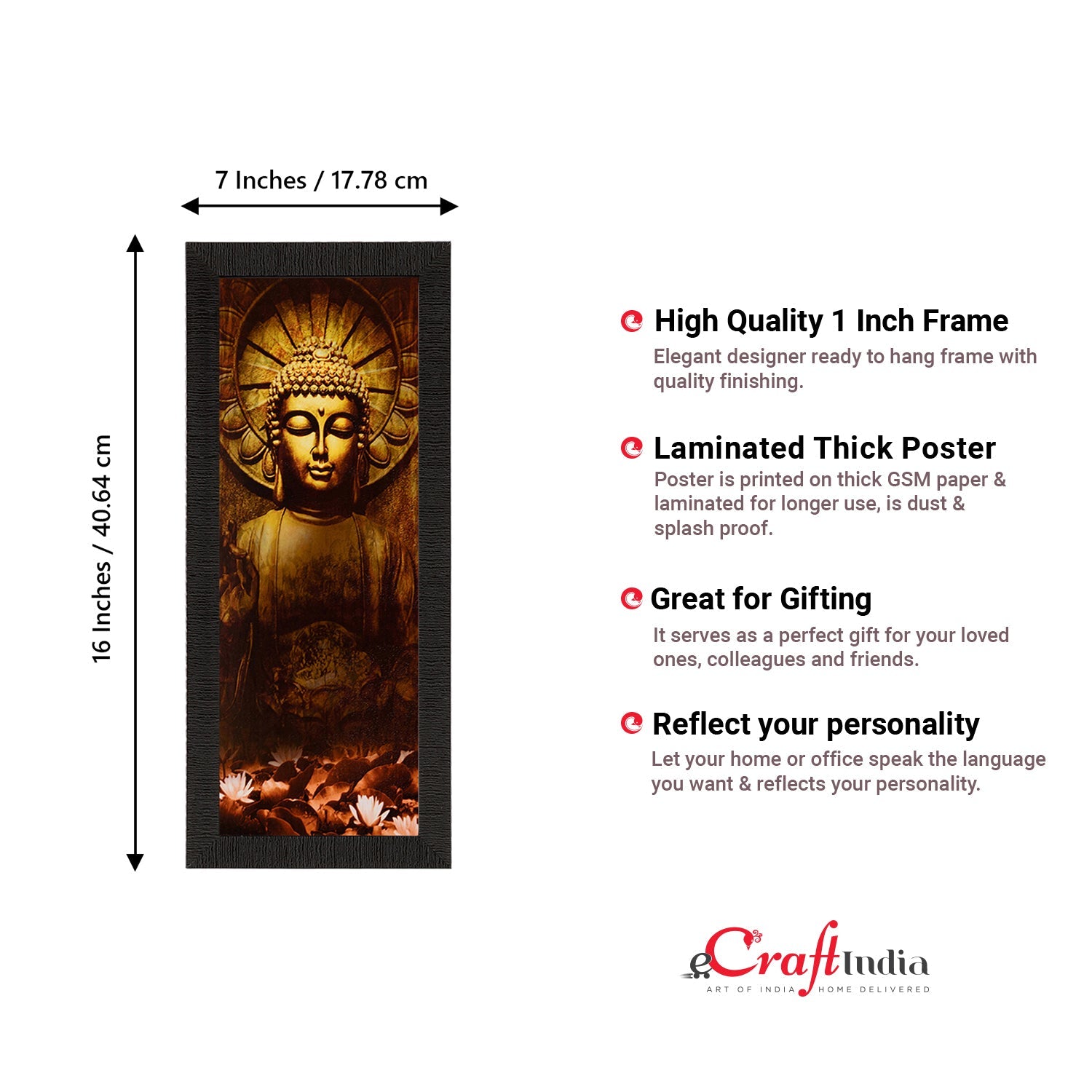 Lord Buddha Painting Digital Printed Religious Wall Art Kafalo