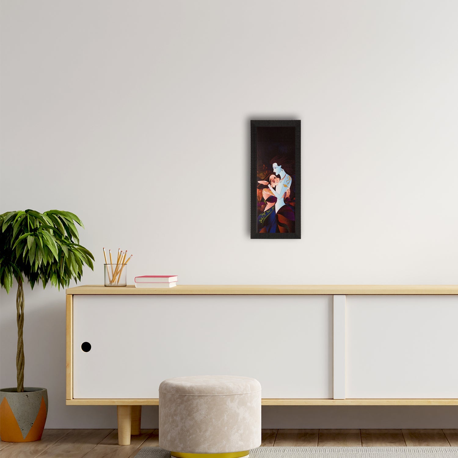 Radha Krishna Painting Digital Printed Religious Wall Art Kafalo