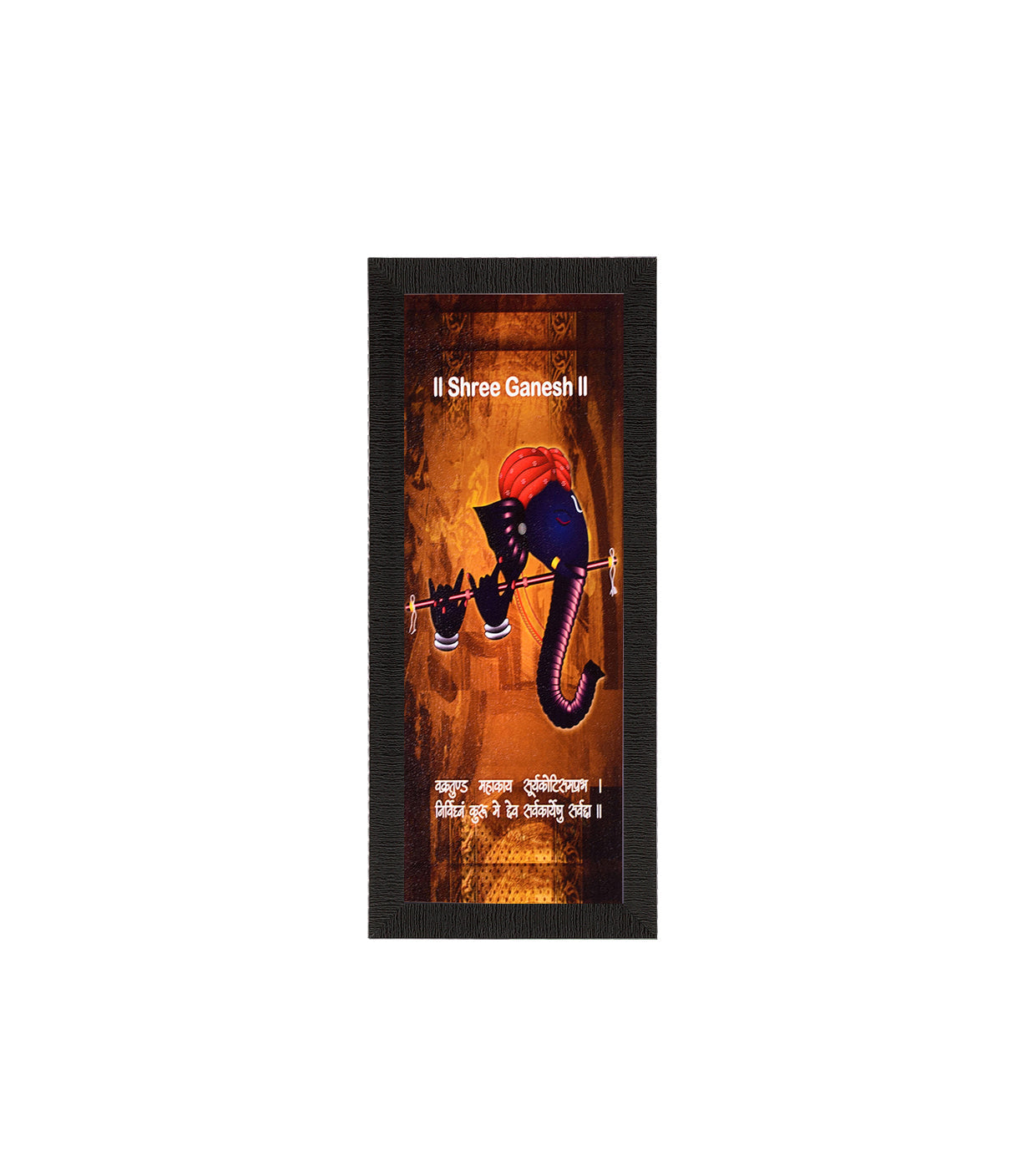 Shree Ganesha Satin Matt Texture UV Art Painting Kafalo