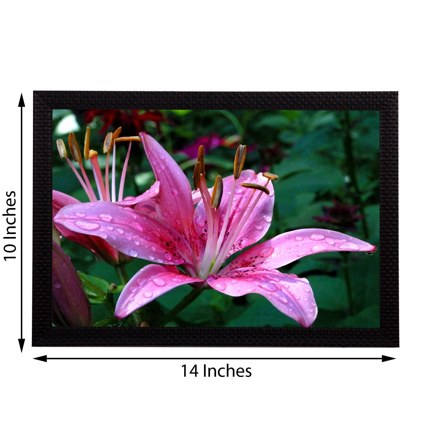 Pink Flower Satin Matt Texture UV Art Painting Kafalo