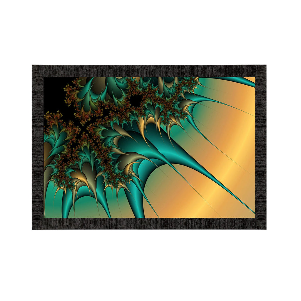 Abstract Green & Yellow Satin Matt Texture UV Art Painting Kafalo