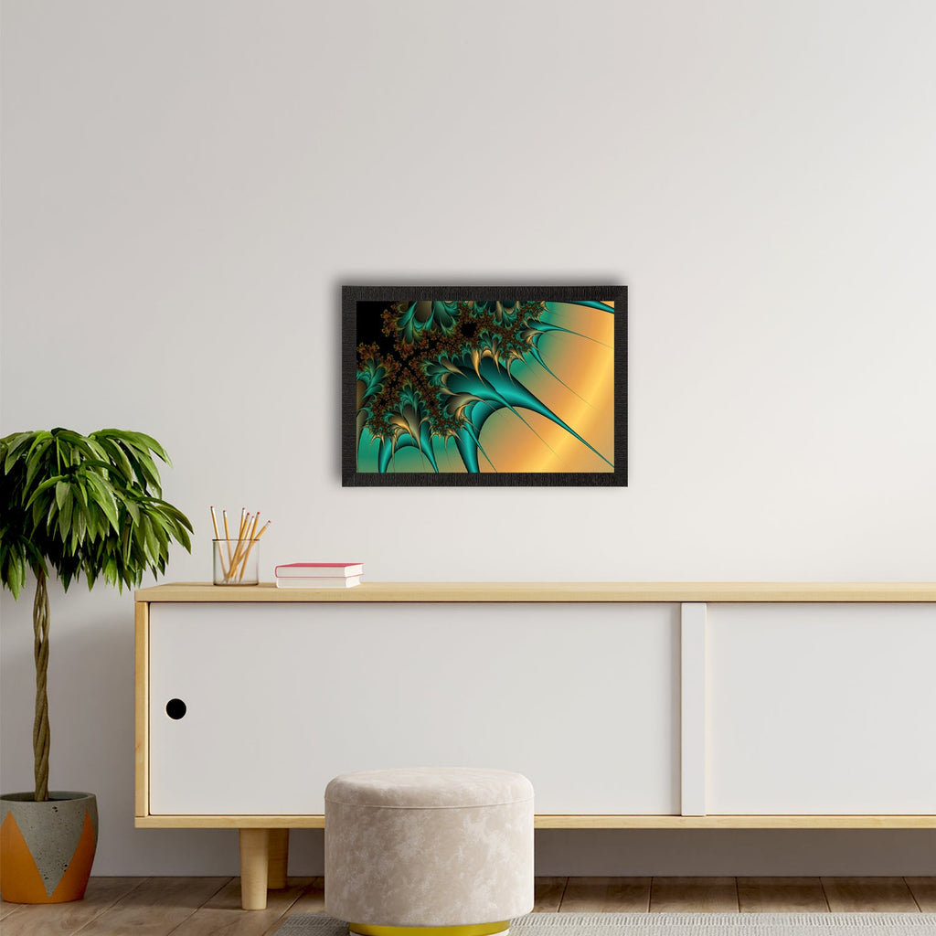 Abstract Green & Yellow Satin Matt Texture UV Art Painting Kafalo