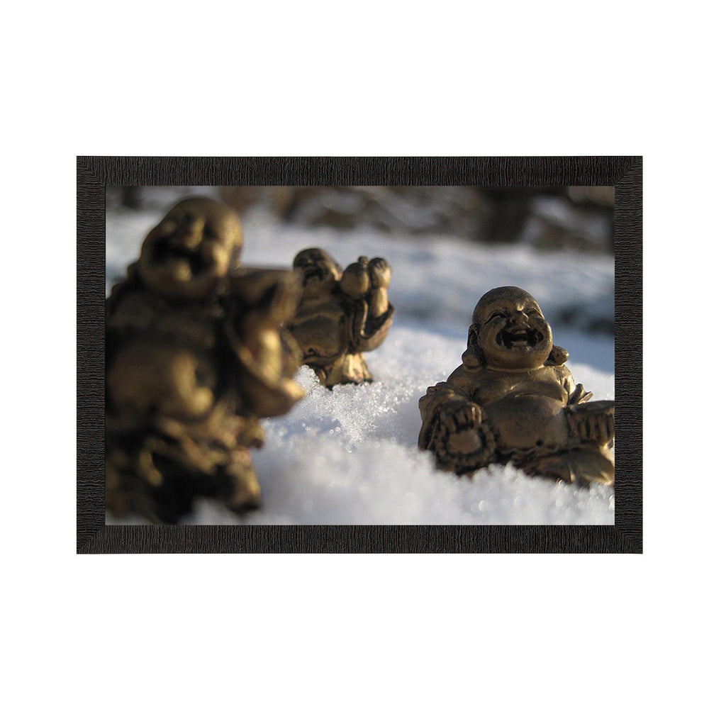 Laughing Buddha Satin Matt Texture UV Art Painting Kafalo