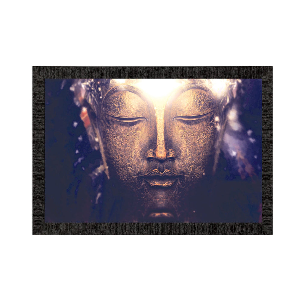Peaceful Lord Buddha Satin Matt Texture UV Art Painting Kafalo