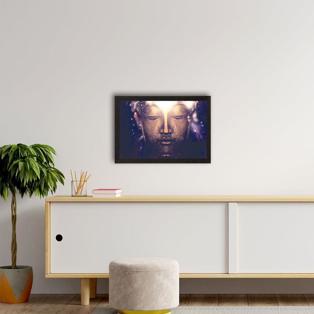 Peaceful Lord Buddha Satin Matt Texture UV Art Painting Kafalo