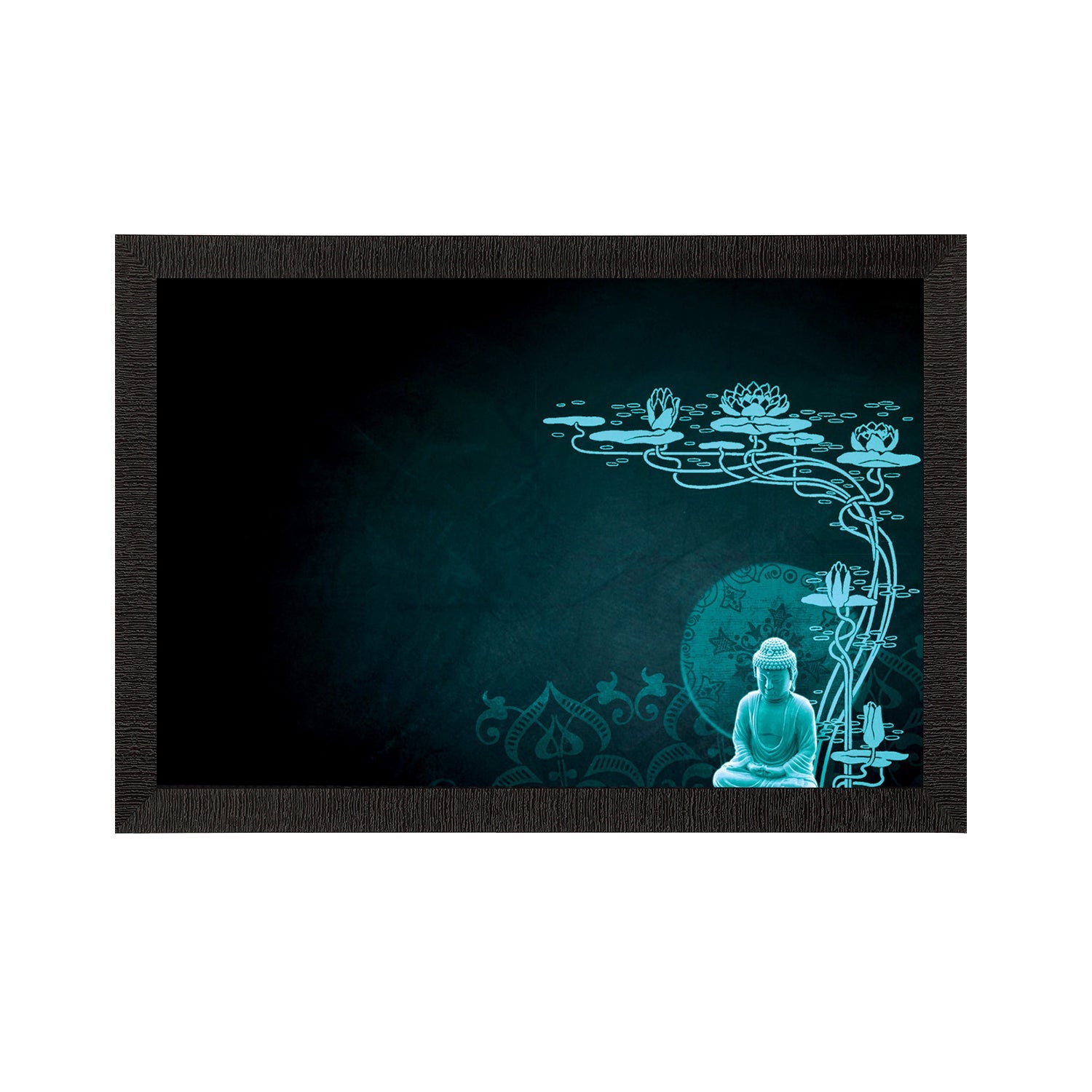 Neon Lord Buddha Satin Matt Texture UV Art Painting Kafalo