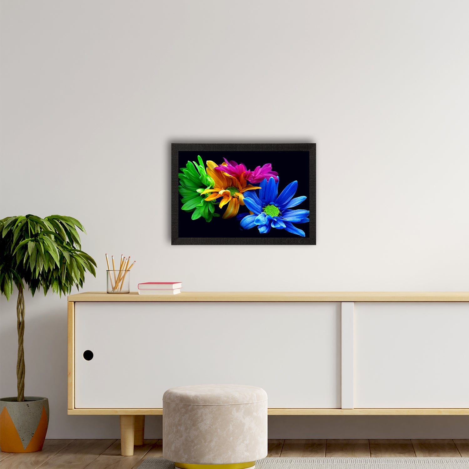 Beautiful Floral Satin Matt Texture UV Art Painting Kafalo