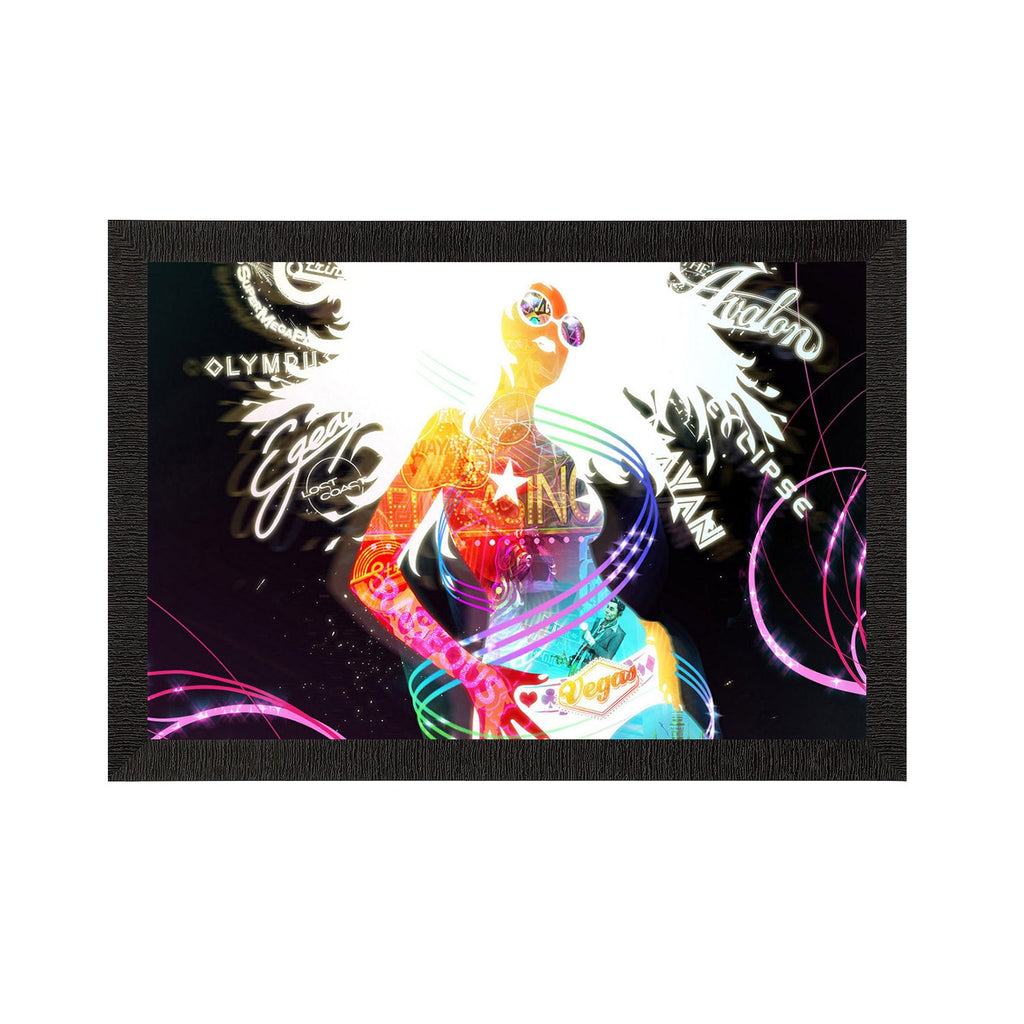 Rock Girl Satin Matt Texture UV Art Painting Kafalo