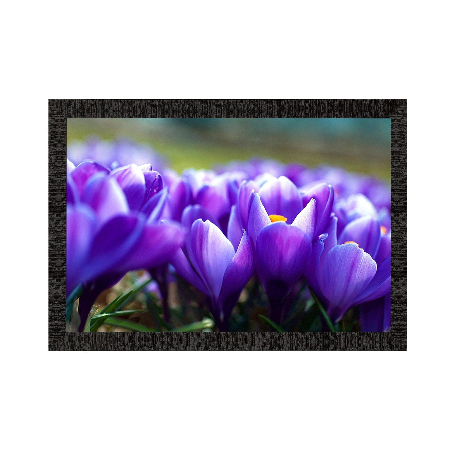 Purple Flowers Satin Matt Texture UV Art Painting Kafalo