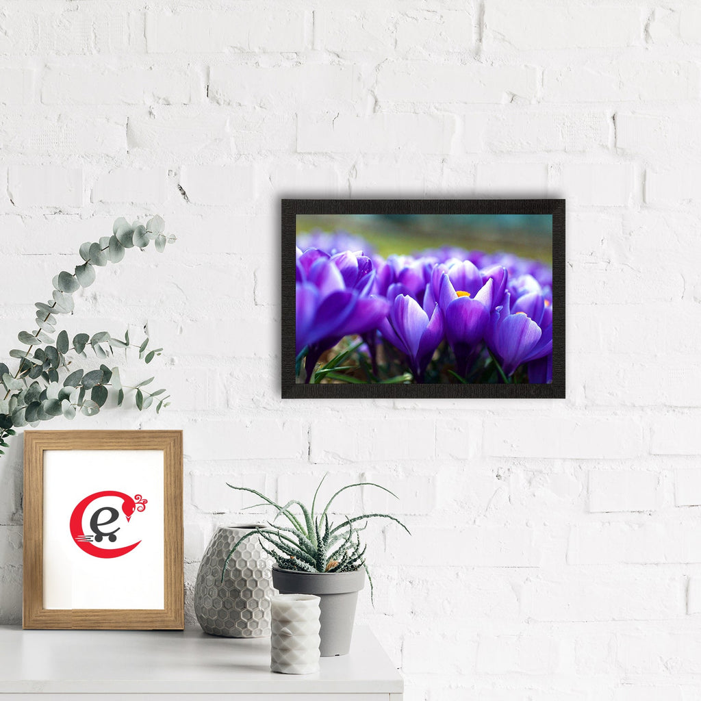 Purple Flowers Satin Matt Texture UV Art Painting Kafalo