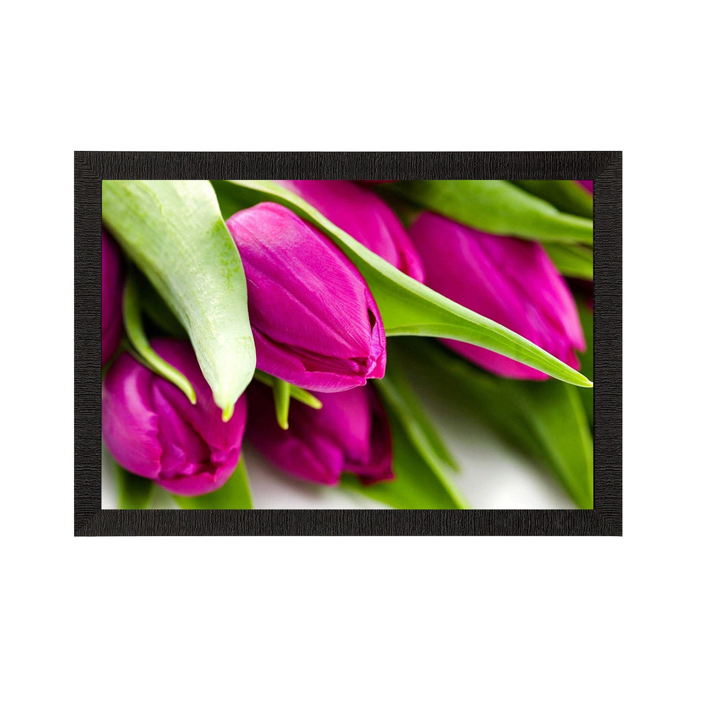 Pink Flowers Satin Matt Texture UV Art Painting Kafalo