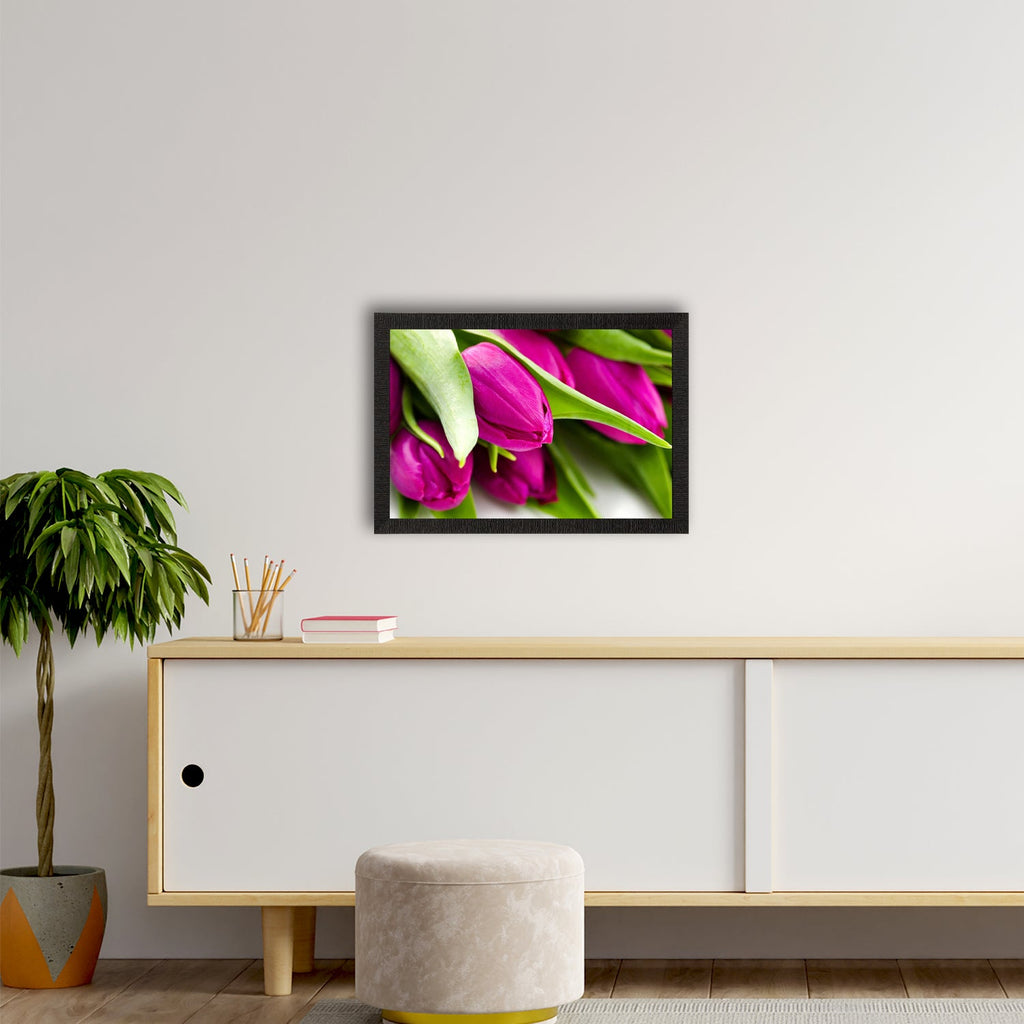 Pink Flowers Satin Matt Texture UV Art Painting Kafalo
