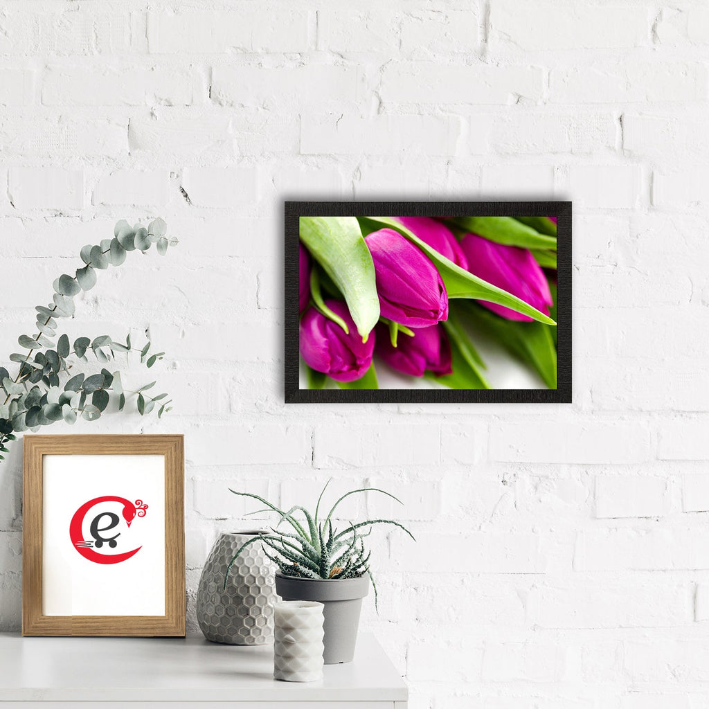 Pink Flowers Satin Matt Texture UV Art Painting Kafalo
