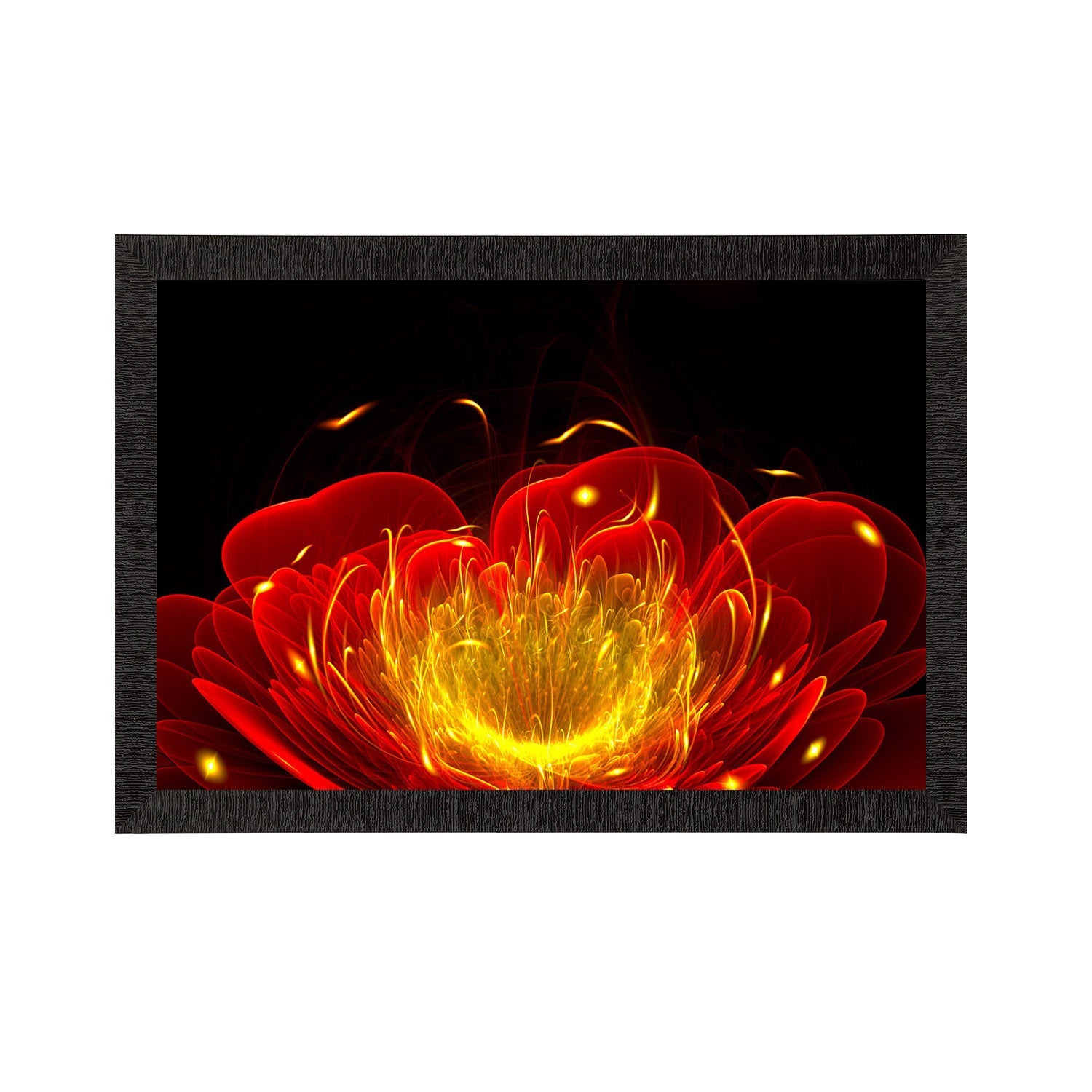 Neon Flower Satin Matt Texture UV Art Painting Kafalo
