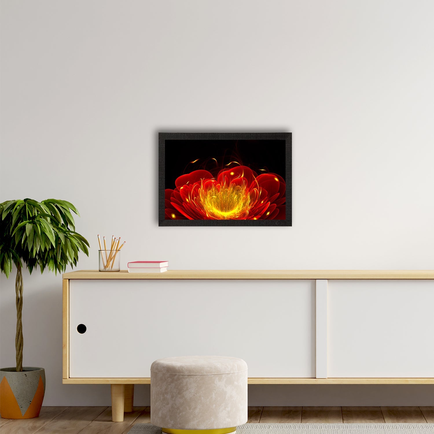 Neon Flower Satin Matt Texture UV Art Painting Kafalo