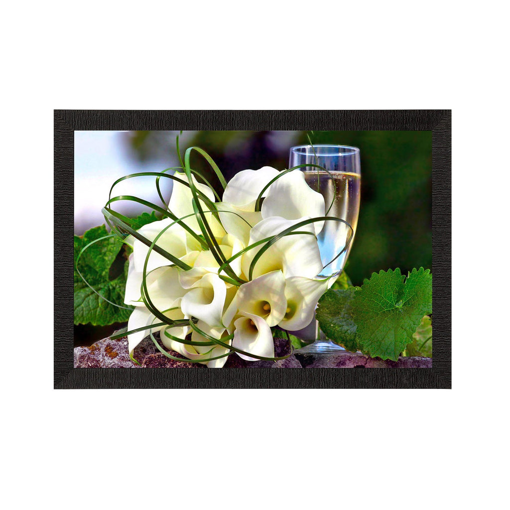 White Bouquet Satin Matt Texture UV Art Painting Kafalo